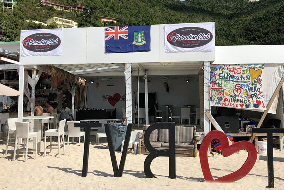 Paradise Club Lounge Bar & Restaurant in Cane Garden Bay