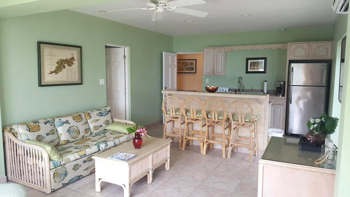 Blue Latitude Villa Living Room & Kitchen
