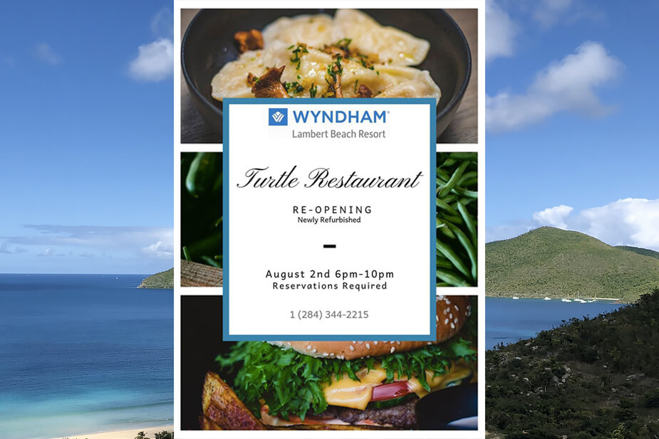 The Turtle Restaurant Opens at Wyndham Lambert Beach Resort on Tortola