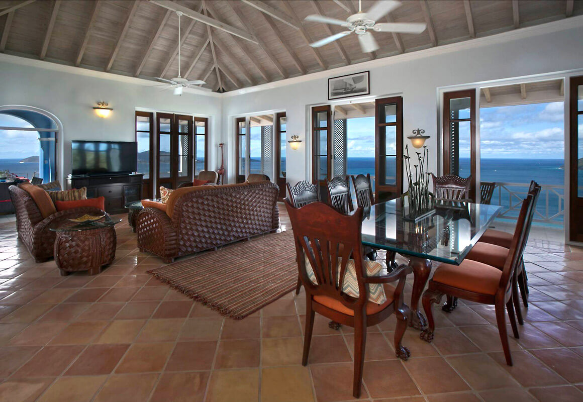 Ridgemont House Villa Living & Dining Rooms