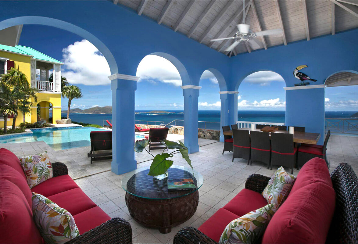 Ridgemont House Villa Outdoor Living & Dining Areas