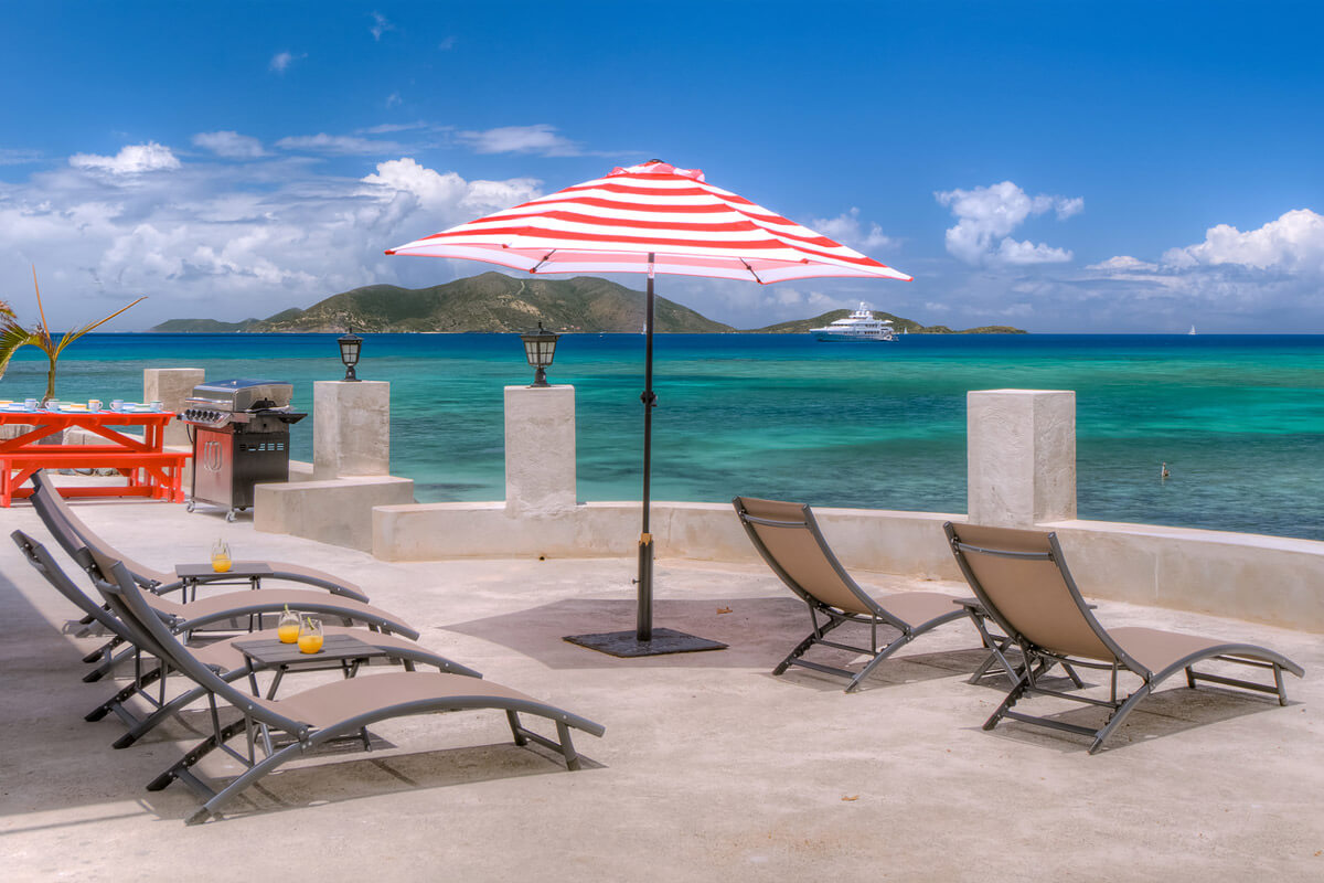 Cane Garden Bay Beach House Deck
