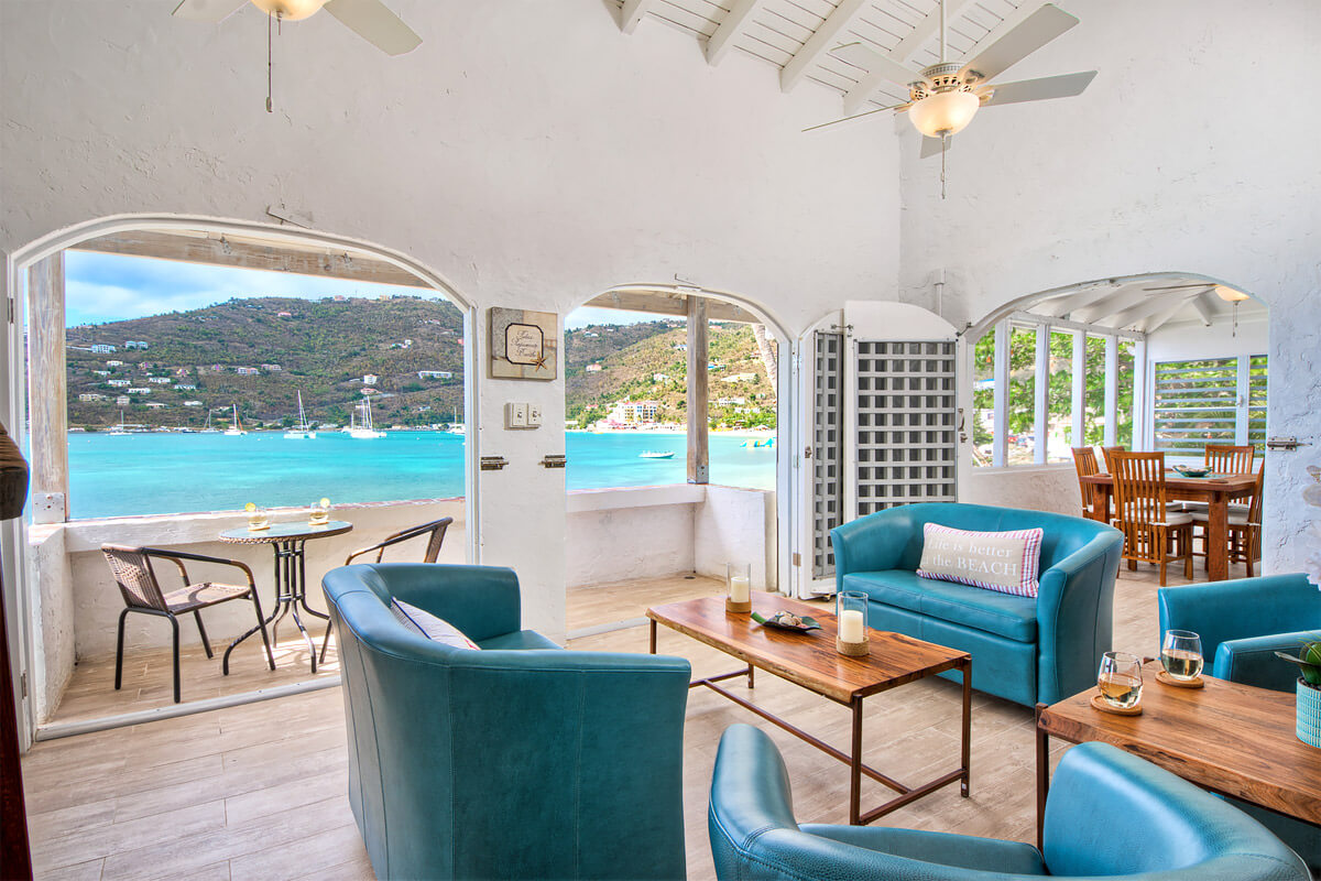 Cane Garden Bay Beach House Living & Dining Areas