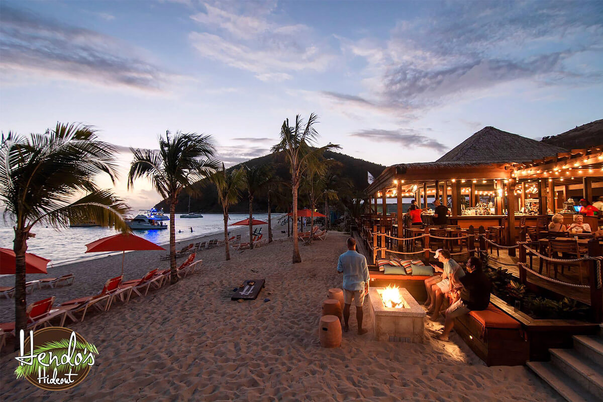 Hendo's Hideout Restaurant & Bar on White Bay Jost Van Dyke