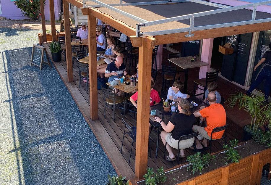 Omar’s Coffee House in Soper’s Hole Marina.